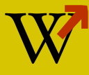 W di Wikipedia con freccia rossa per indicare un link.